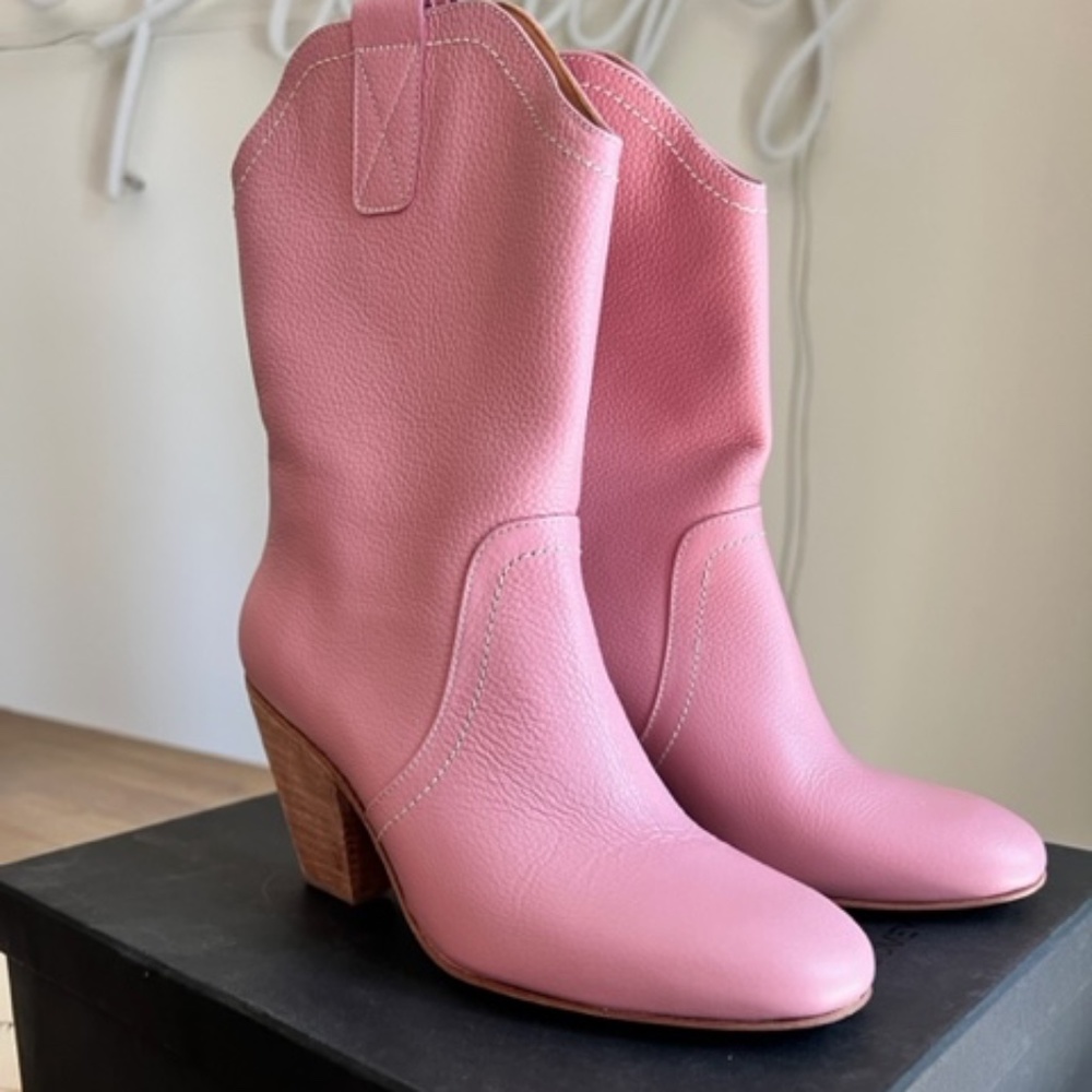 Rachel Coney pink cowboy boots